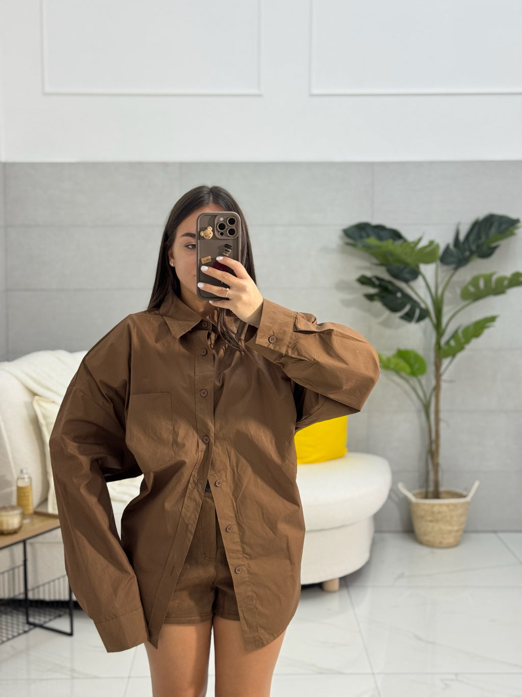 Maxi Camicia Brown