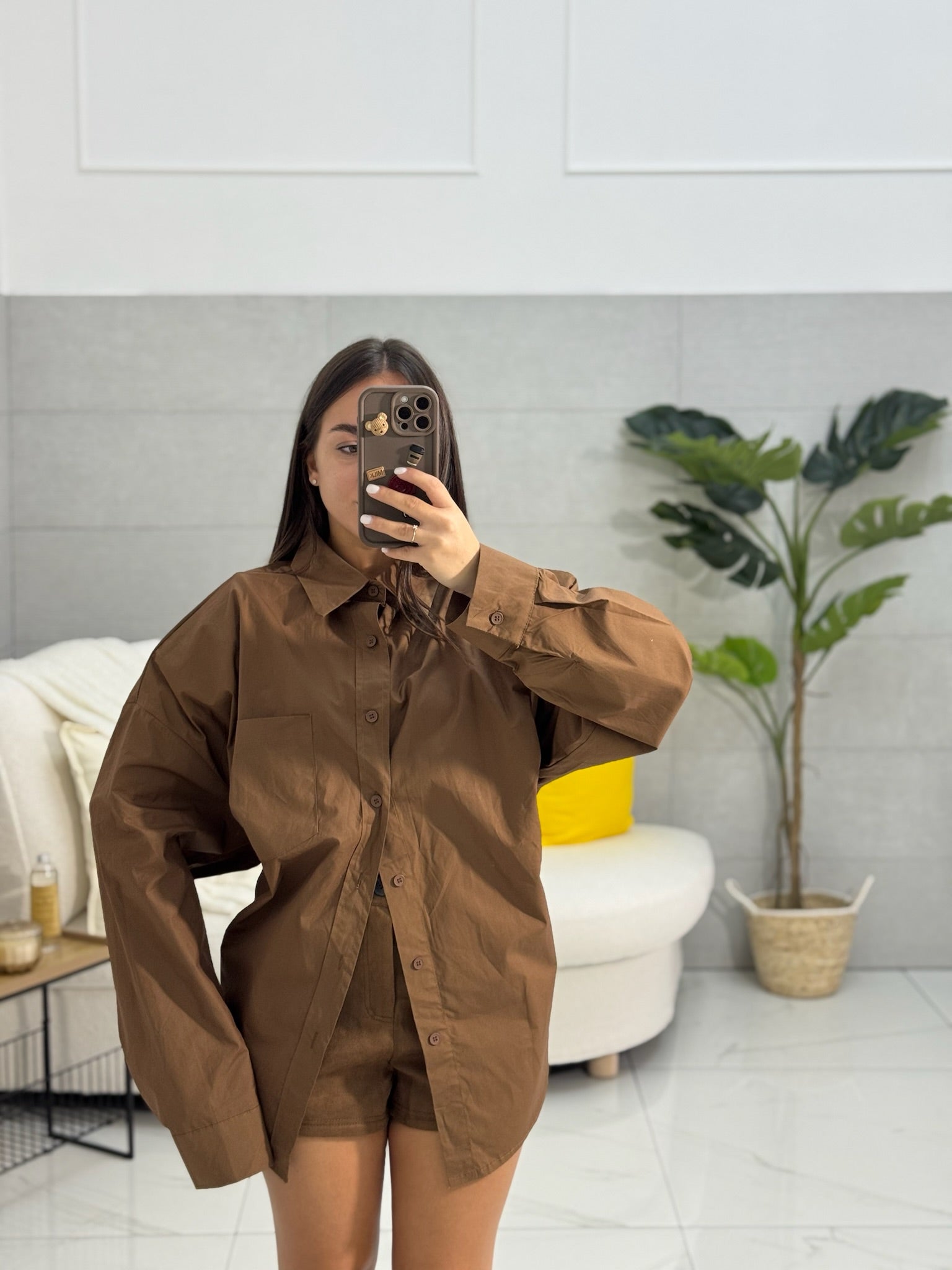 Maxi Camicia Brown