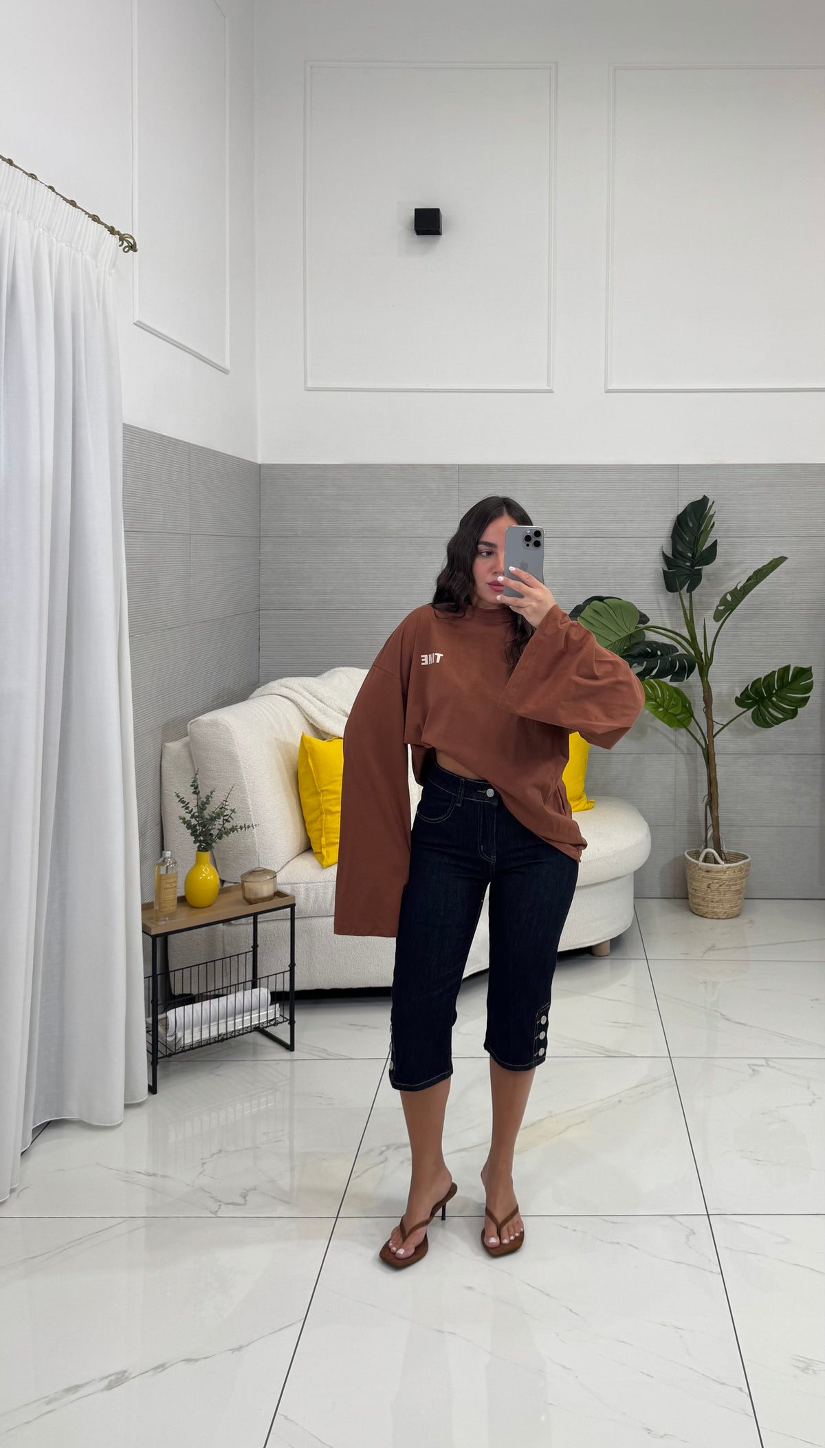 Pantalone Capri In Denim