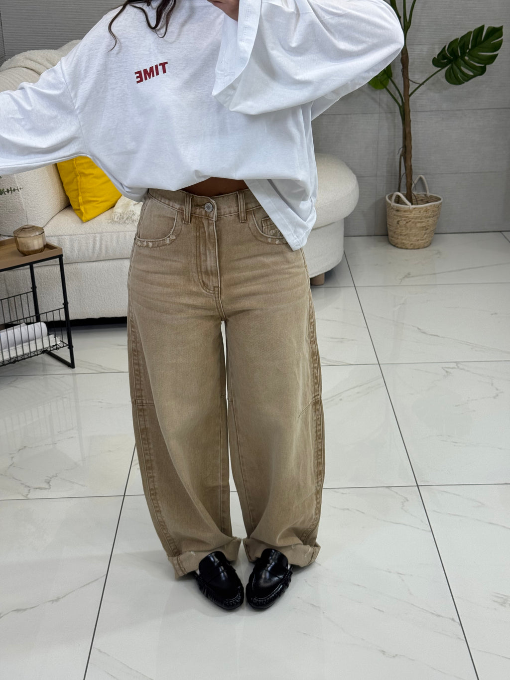Jeans Baggy sabbiato