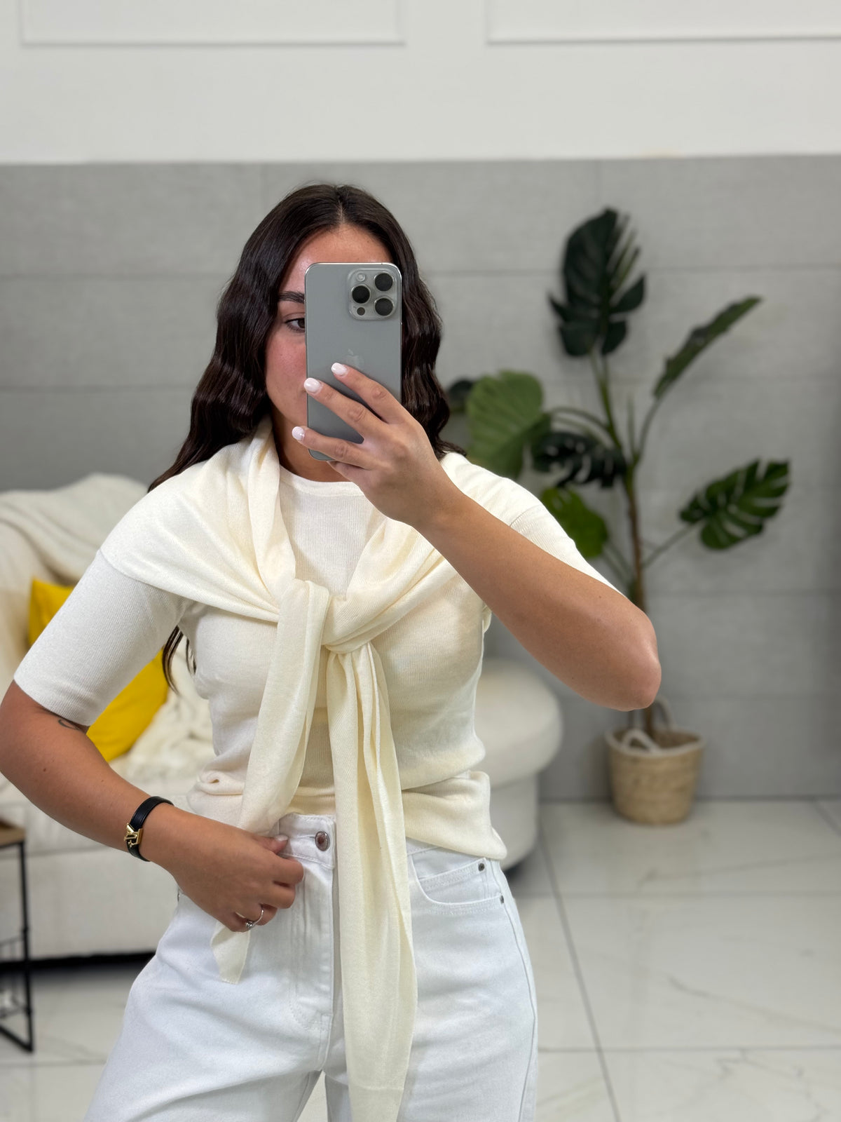 Maglia In filo con sciarpa