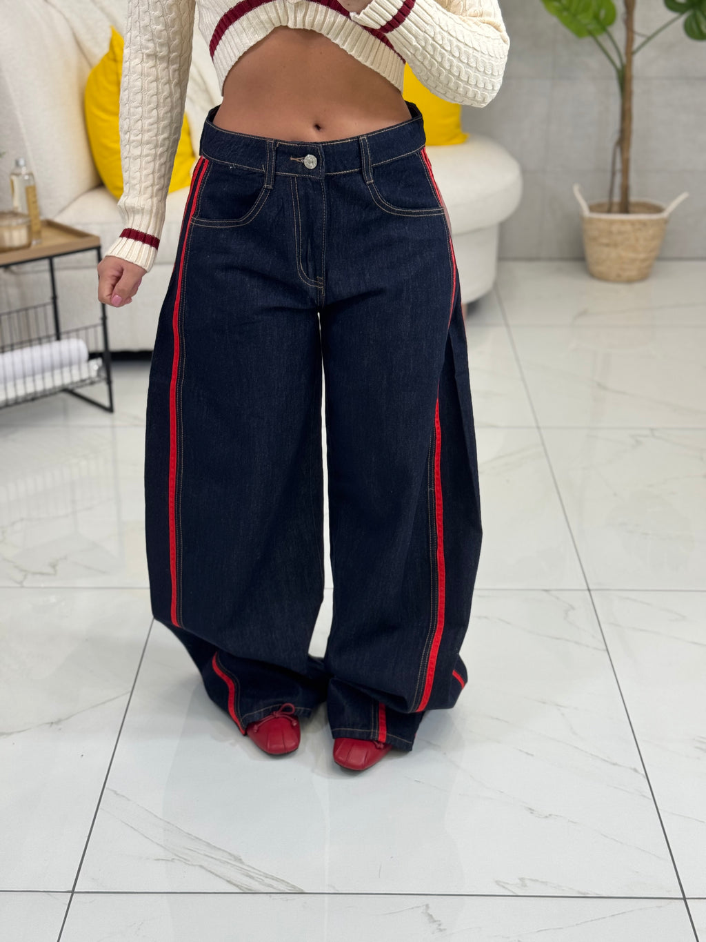 Jeans dark red
