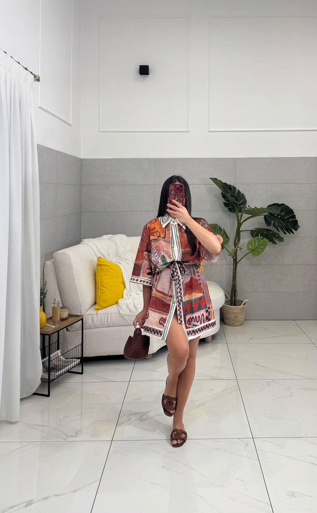 Dress Wang Marrone