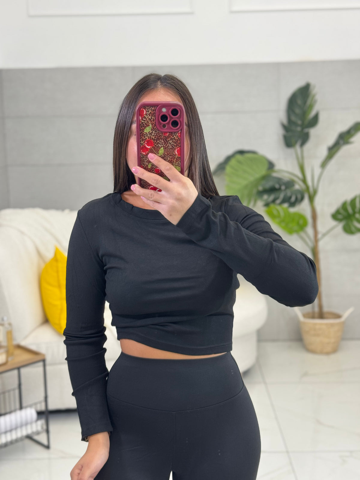 Maglia crop in cotone