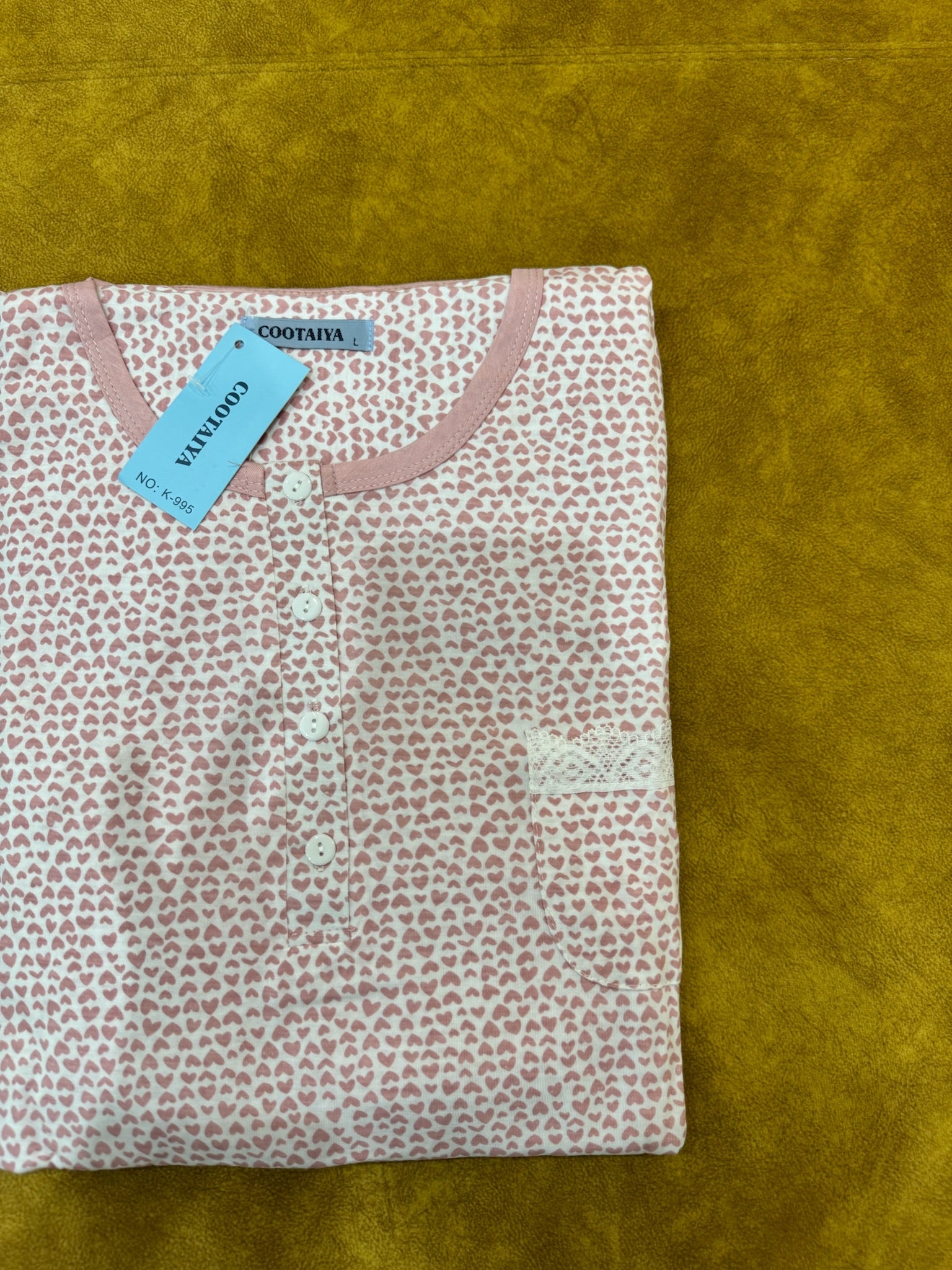 Pigiama cuore e merletto