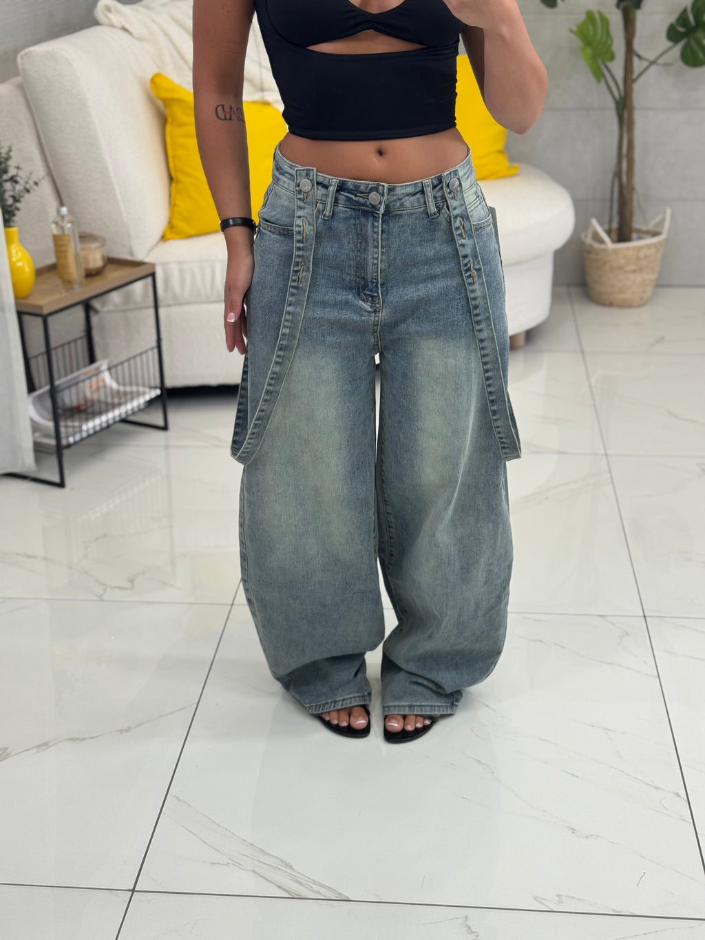 Jeans Baloon bretelle
