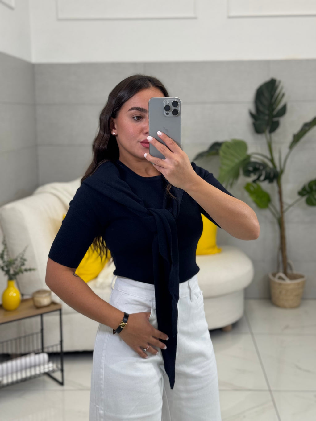 Maglia In filo con sciarpa
