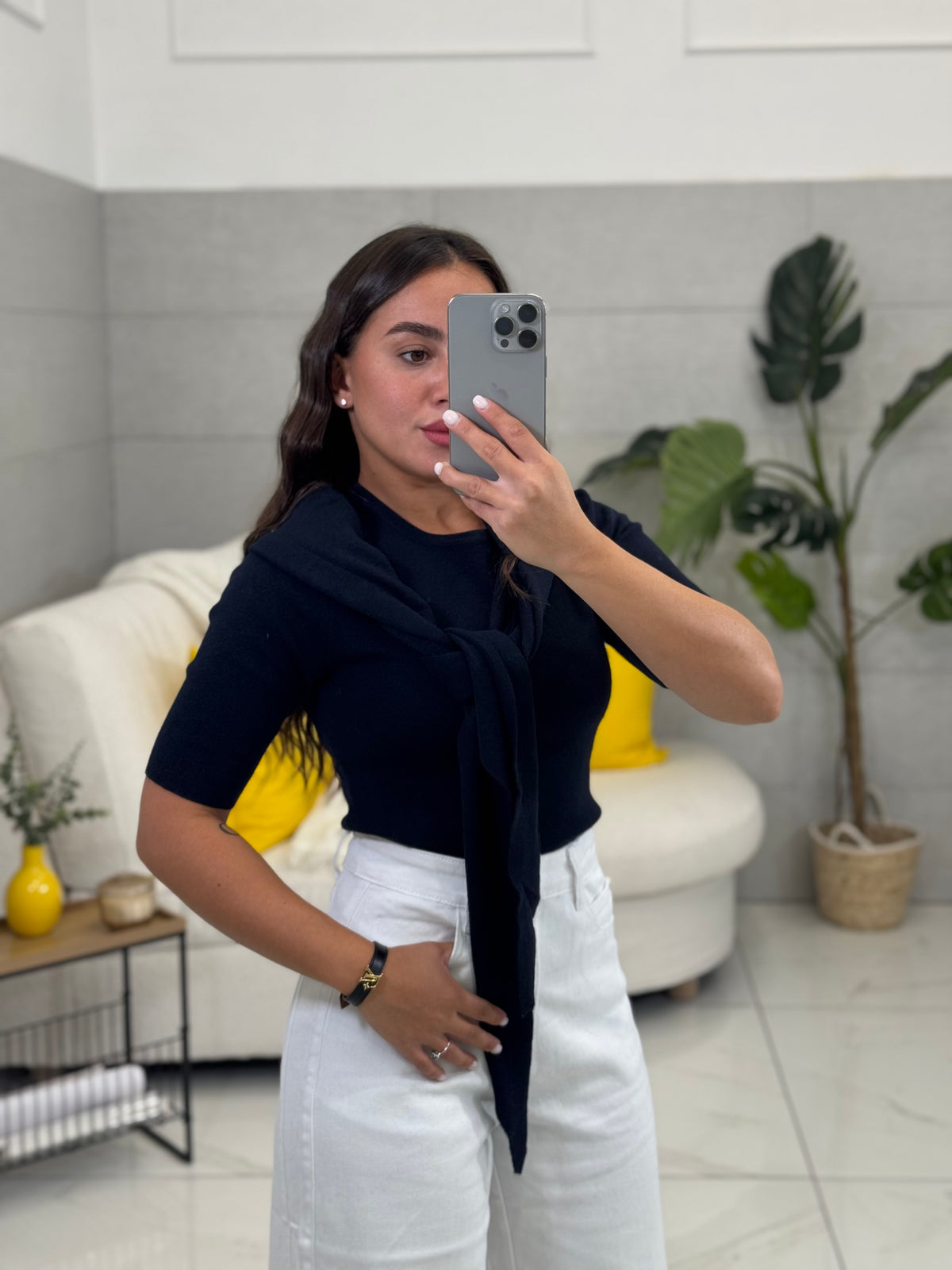 Maglia In filo con sciarpa