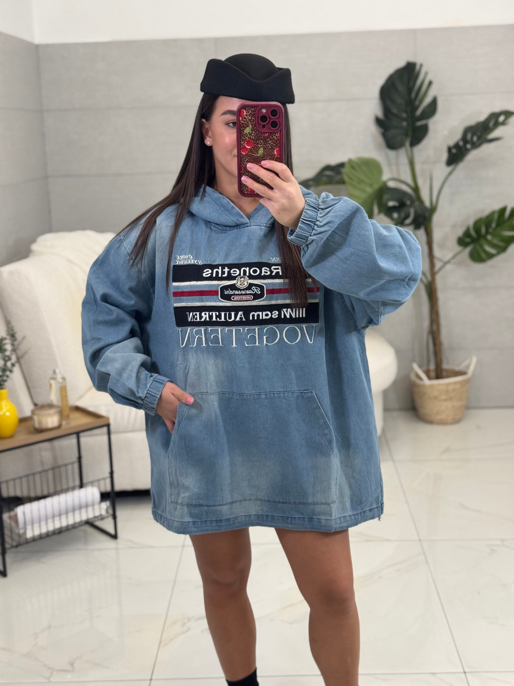 Maxi Felpa in Denim