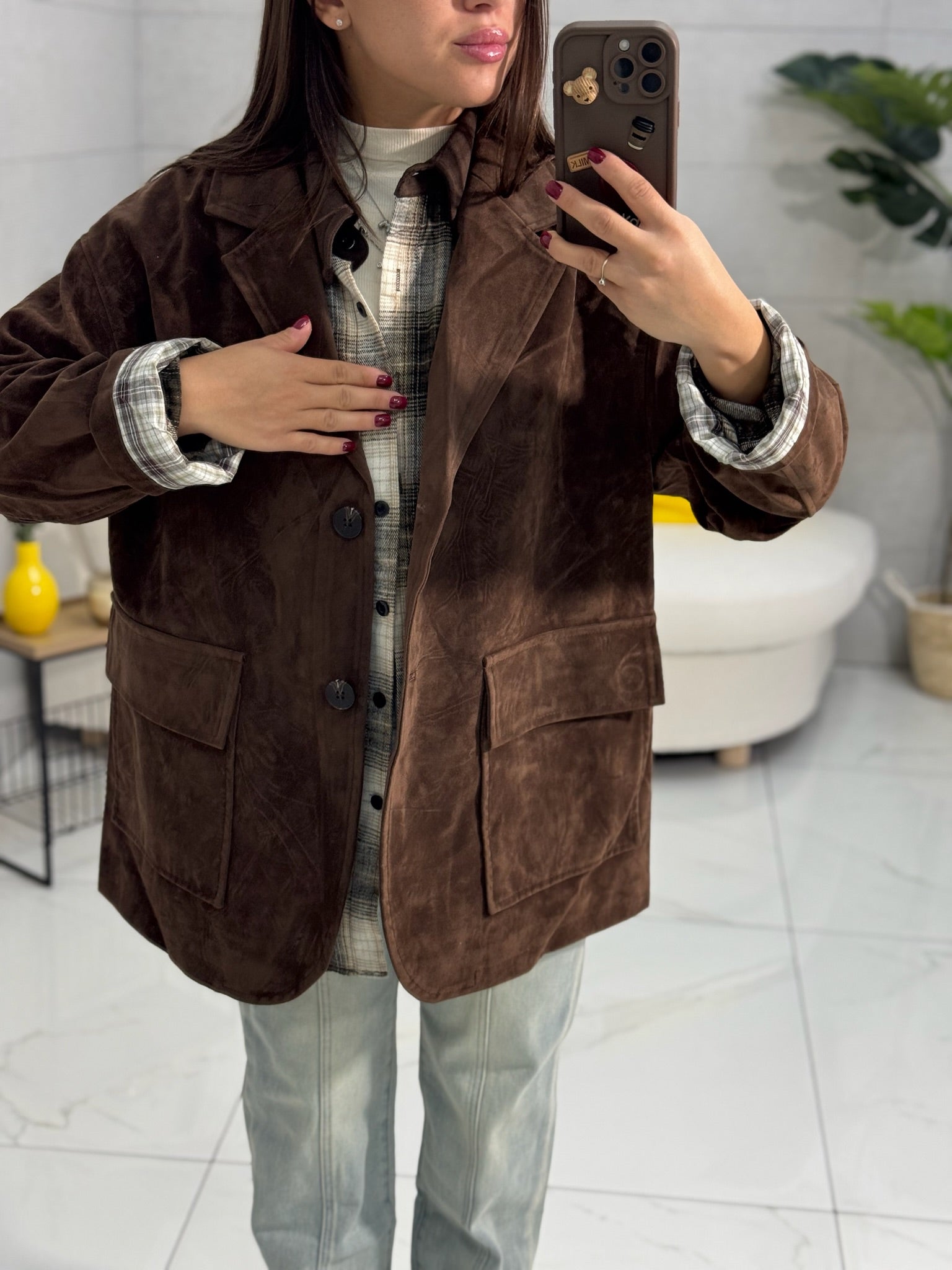 Giacca in Suede
