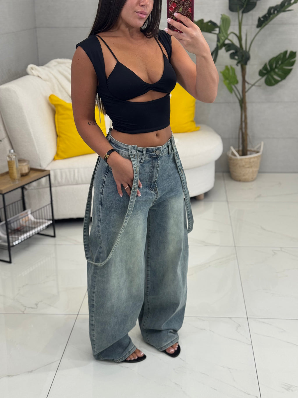 Jeans Baloon bretelle
