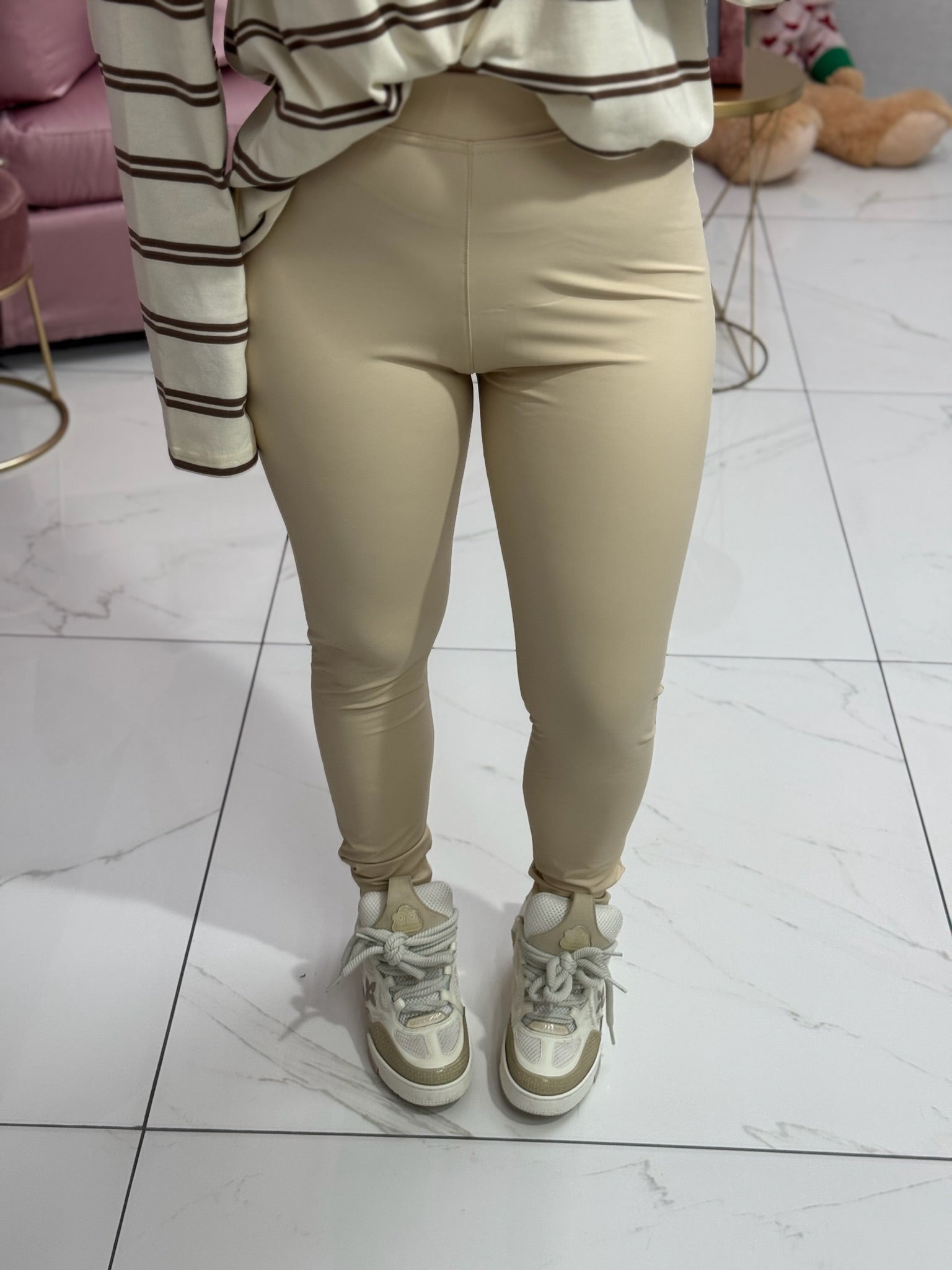 Leggings in pelle