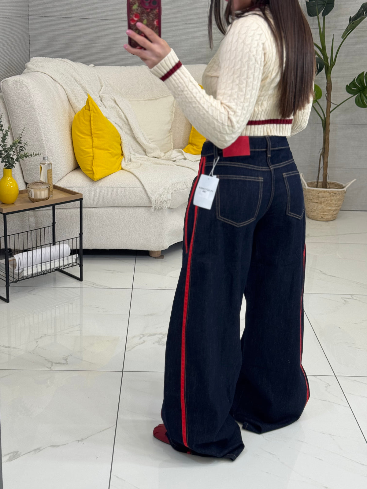 Jeans dark red