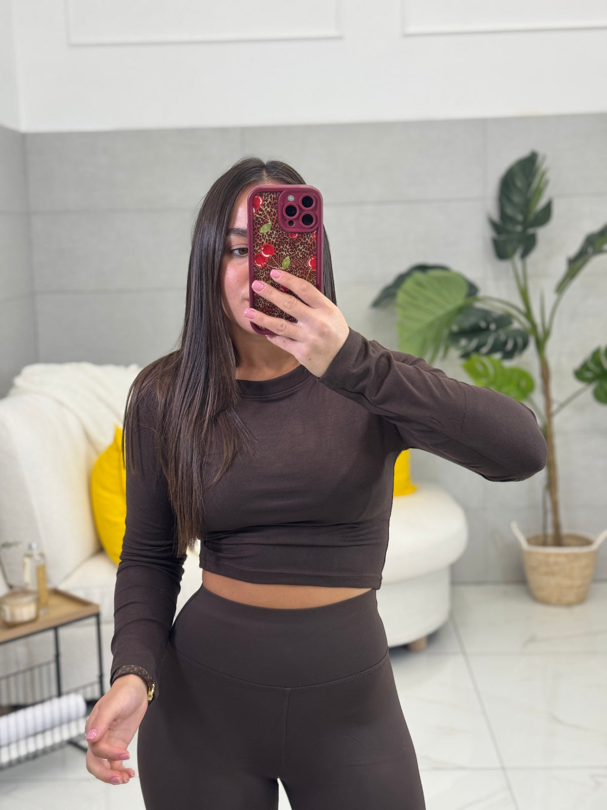 Maglia crop in cotone