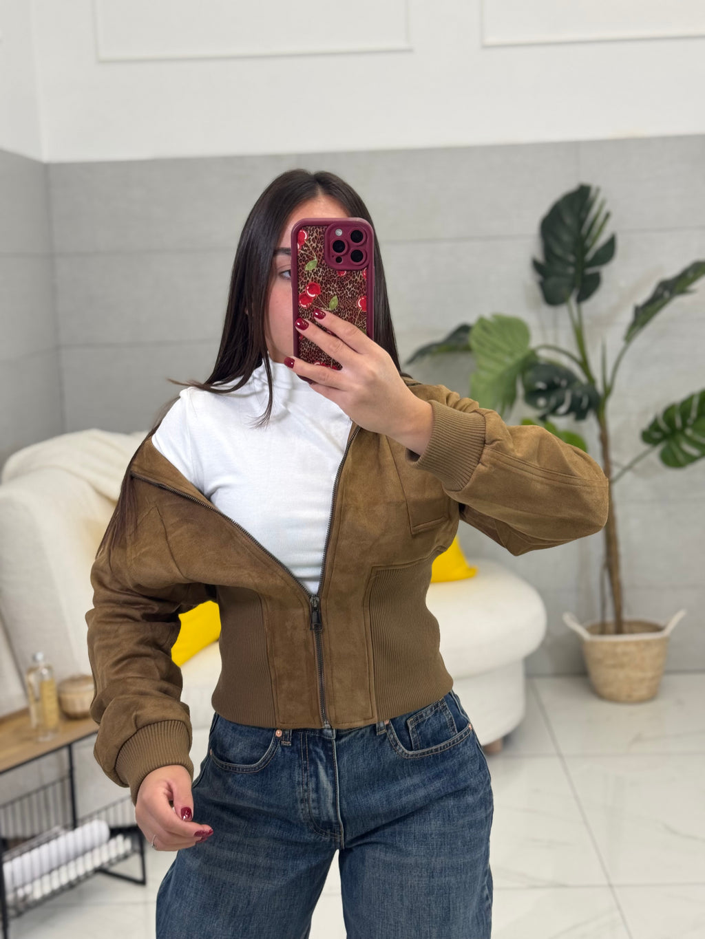 Jacket In camoscio