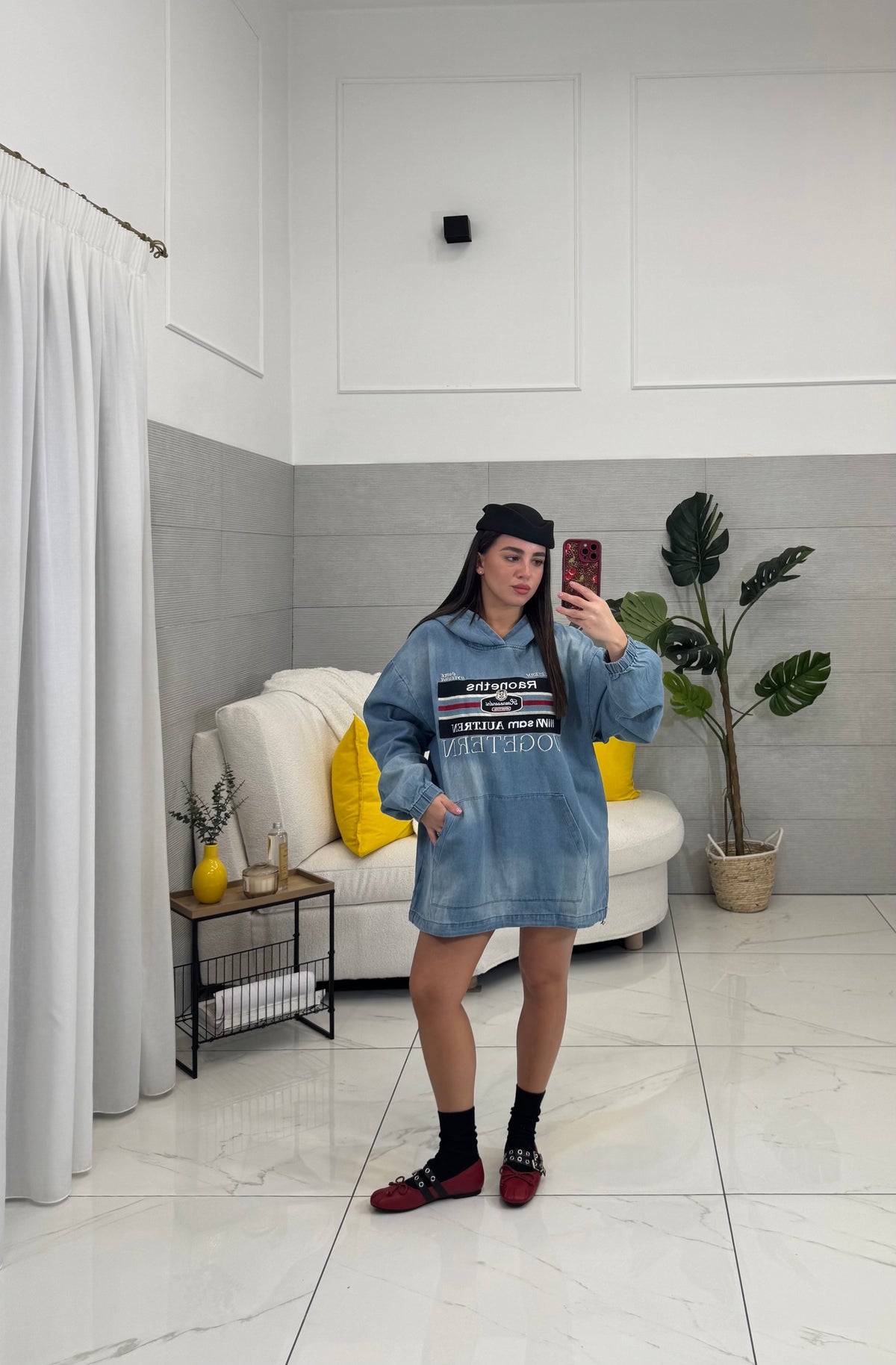 Maxi Felpa in Denim