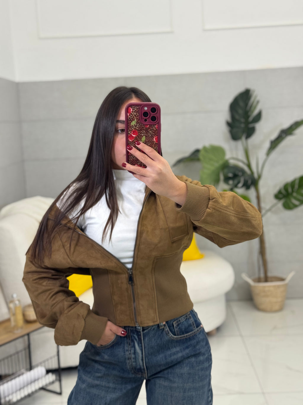 Jacket In camoscio