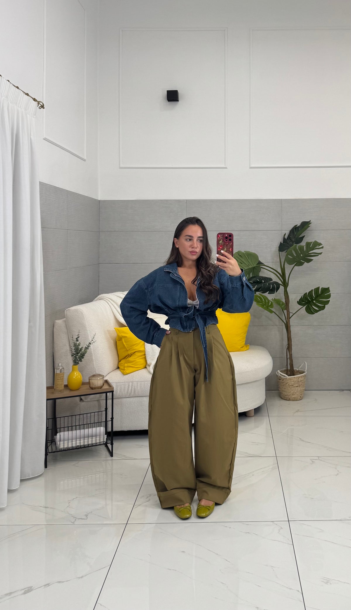 Pantalone baloon con risvolto