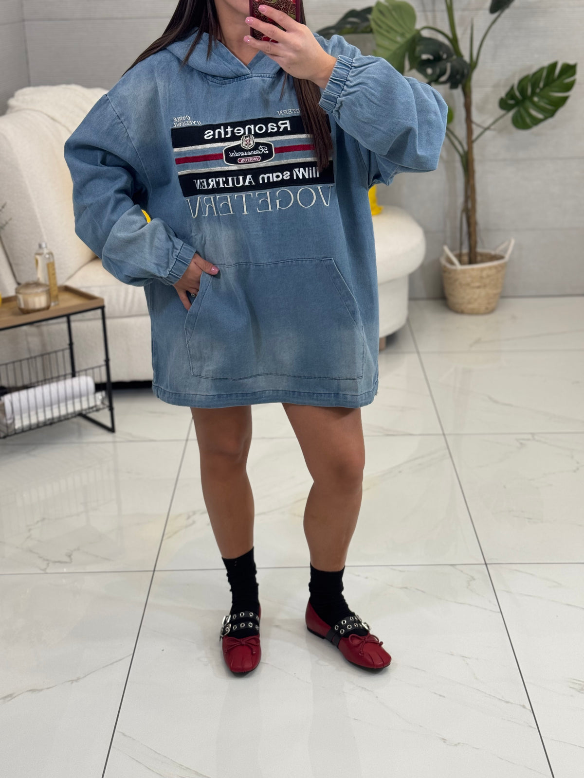 Maxi Felpa in Denim