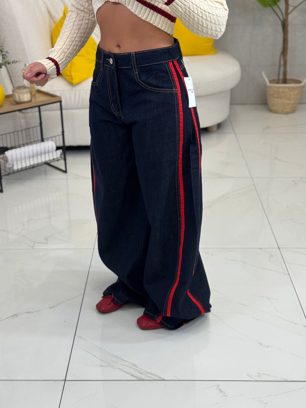 Jeans dark red