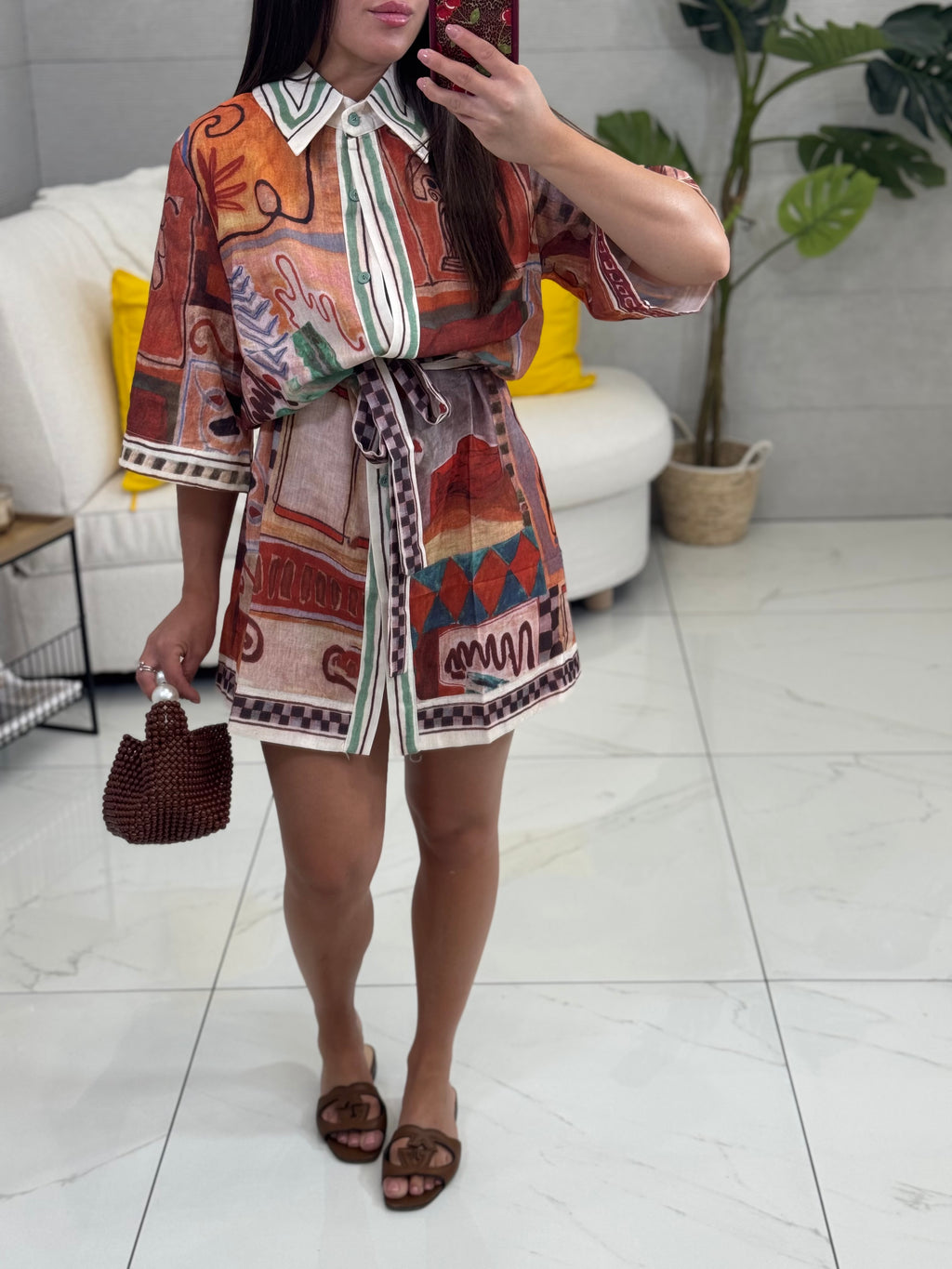 Dress Wang Marrone