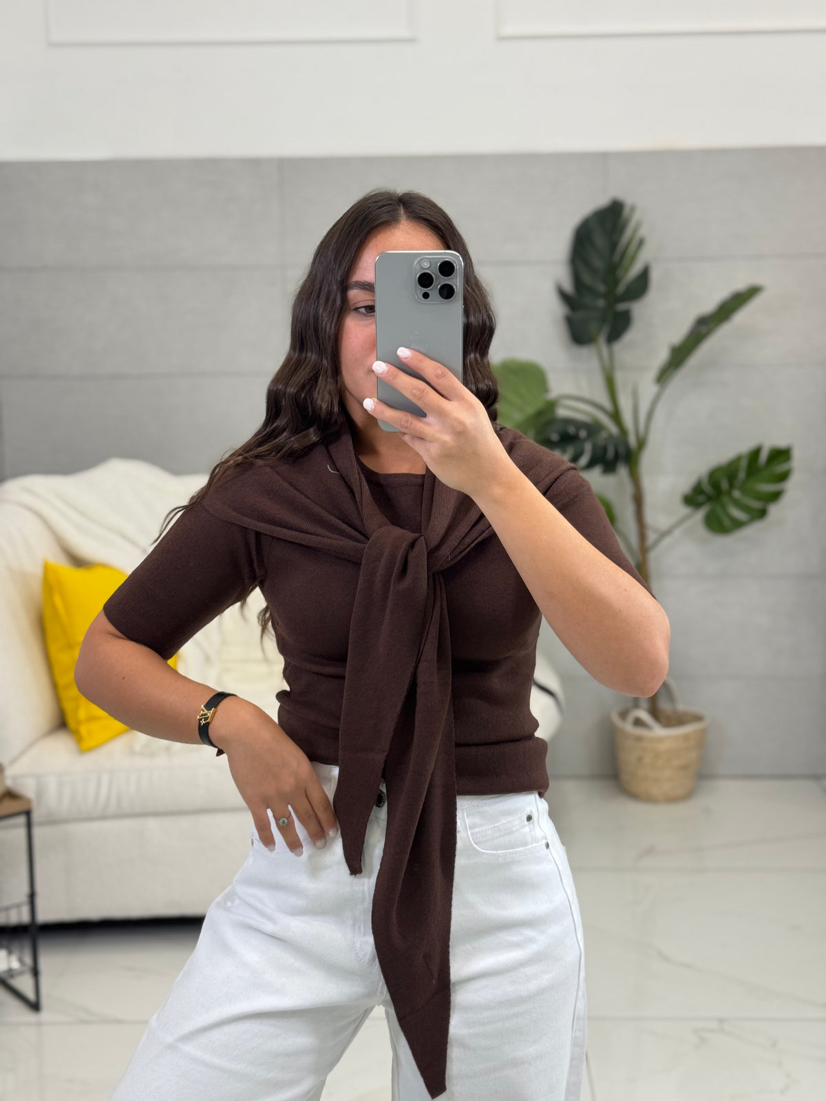 Maglia In filo con sciarpa