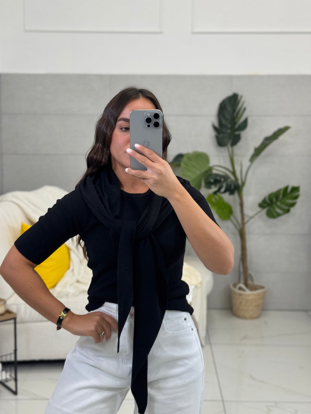 Maglia In filo con sciarpa